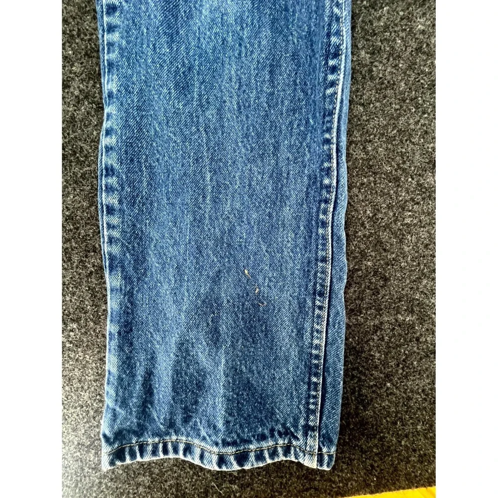 Lee Jeans Mens 32x31 Blue Denim Relaxed Fit Cotton Logo Straight Leg Medium Wash